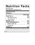 Nutrition / Ingredient Label