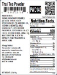 Fanale Thai Tea Powder Nutrition
