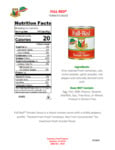 Full Red Tomato Sauce Nutrtion