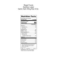 Regal Garlic and Herb Wing Rub 6 oz. Nutrition Information