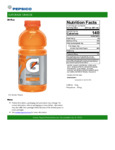 Gatorade Thirst Quencher Orange Sports Drink Nutrition