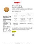 Spec Sheet/Nutrition