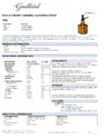 Guittard 7098 Caramel Syrup_SPEC SHEET