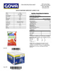 GOYA 5 oz. Hot & Spicy Plantain Chips Nutrition Information