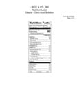 I. Rice 1 Gallon Water Ice Citric Acid Solution Nutrition I. Rice 1 Gallon Water Ice Citric Acid Solution Nutrition