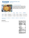 Handy Jumbo Soft Shell Imported Crabs Nutrition Information