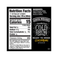 Java House Bag in Box Colombian Cold Brew Coffee Nutrition