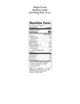 Regal Jerk Wing Rub Nutrition Information
