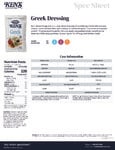Ken's Foods 1.5oz Greek Sauce Packet Nutrition