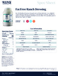 Ken's Foods 1 Gallon Fat-Free Ranch Dressing Nutrition