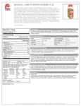 Lawry's 21 oz. Pepper Supreme Nutrition Information