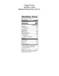 Regal Meatloaf Seasoning 3.25 lb. Nutrition Information