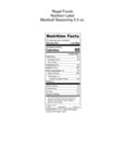Regal Meatloaf Seasoning 5.5 oz. Nutrition Information