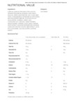 Nutrition / Ingredient Label