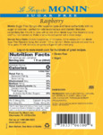 Monin 1 liter sugar free raspberry nutrition Monin 1 liter sugar free raspberry nutrition