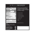 Monin 375 mL Basil Concentrated Flavor Nutrition Information