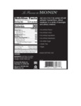 Monin 375 mL Caramel Concentrated Flavor Nutrition Information