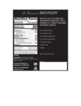 Monin 375 mL Ginger Concentrated Flavor Nutrition Information Monin 375 mL Ginger Concentrated Flavor Nutrition Information