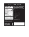 Monin 375 mL Jalapeno Concentrated Flavor Nutrition Information