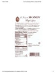 Monin Maple Spice Nutrition Monin Maple Spice Nutrition