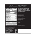 Monin 375 mL Mint Concentrated Flavor Nutrition Information Monin 375 mL Mint Concentrated Flavor Nutrition Information