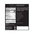 Monin 375 mL Oak Barrel Concentrated Flavor Nutrition Information