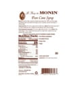 Monin 750 mL Premium Pure Cane Syrup Nutrition Information Monin 750 mL Premium Pure Cane Syrup Nutrition Information