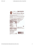 Monin Toasted Almond Mocha Nutrition