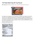 Mrs. Ressler's Roast Beef Nutrition