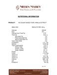 Nielsen Massey No Sugar Added Pure Vanilla Extract Specsheet