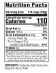 Ocean Spray Whole Berry Cranberry Sauce #10 Can Nutritional Information Ocean Spray Whole Berry Cranberry Sauce #10 Can Nutritional Information