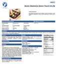 Product Sheet 69023 Butter Madeleine Batter Pouch 6_2.2lb Product Sheet 69023 Butter Madeleine Batter Pouch 6_2.2lb