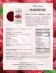 Red Raspberry nutrition perfect puree Red Raspberry nutrition perfect puree