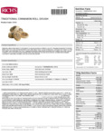 Rich's 2.25 oz. Traditional Cinnamon Roll Dough Nutrition Information