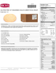 Rich's 10" Gluten-Free Par-Baked Seasoned Cauliflower Pizza Crust Nutrition Information