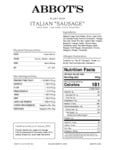 SAUSAGE VEGAN ITALIAN CRUMBLE PLANT BASED 4_3 LB ABBOT'S BUTCHER NUTRITION