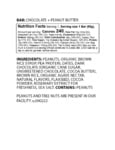 SNACK BAR CHOC PEANUT BUTTER 2.05 OZ. THE GFB Nutrition SNACK BAR CHOC PEANUT BUTTER 2.05 OZ. THE GFB Nutrition
