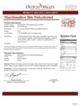 Specification Sheet-673200 Nutrition Specification Sheet-673200 Nutrition