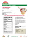 Suncup Juice Apple 4 oz cup Nutrition