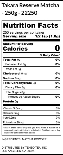 Takara Reserve Matcha - 250g - 22250 - Vertical Nutrition Label Takara Reserve Matcha - 250g - 22250 - Vertical Nutrition Label