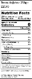 Tenzo Hojicha - 250g - 22190 - Nutrition Label Vertical