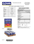 GOYA 29 oz. Tomato Sauce Nutrition Information
