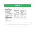 True Citrus Lemon Mix Nutrition