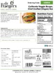 VBIN4 California Veggie Burger Chef-Crafted (Vegan) 4oz