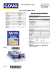 GOYA #10 Can White Hominy Nutrition Information