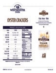 Westminster Oyster Crackers Nutrition