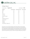 LorAnn Oils Tangerine Super Strength Flavor Allergen Statement