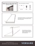 Versare Wall-Mount Bracket Set Assembly Instructions