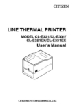 Citizen Thermal Printer Manual Citizen Thermal Printer Manual