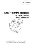 Citizen Line Thermal Printer Manual